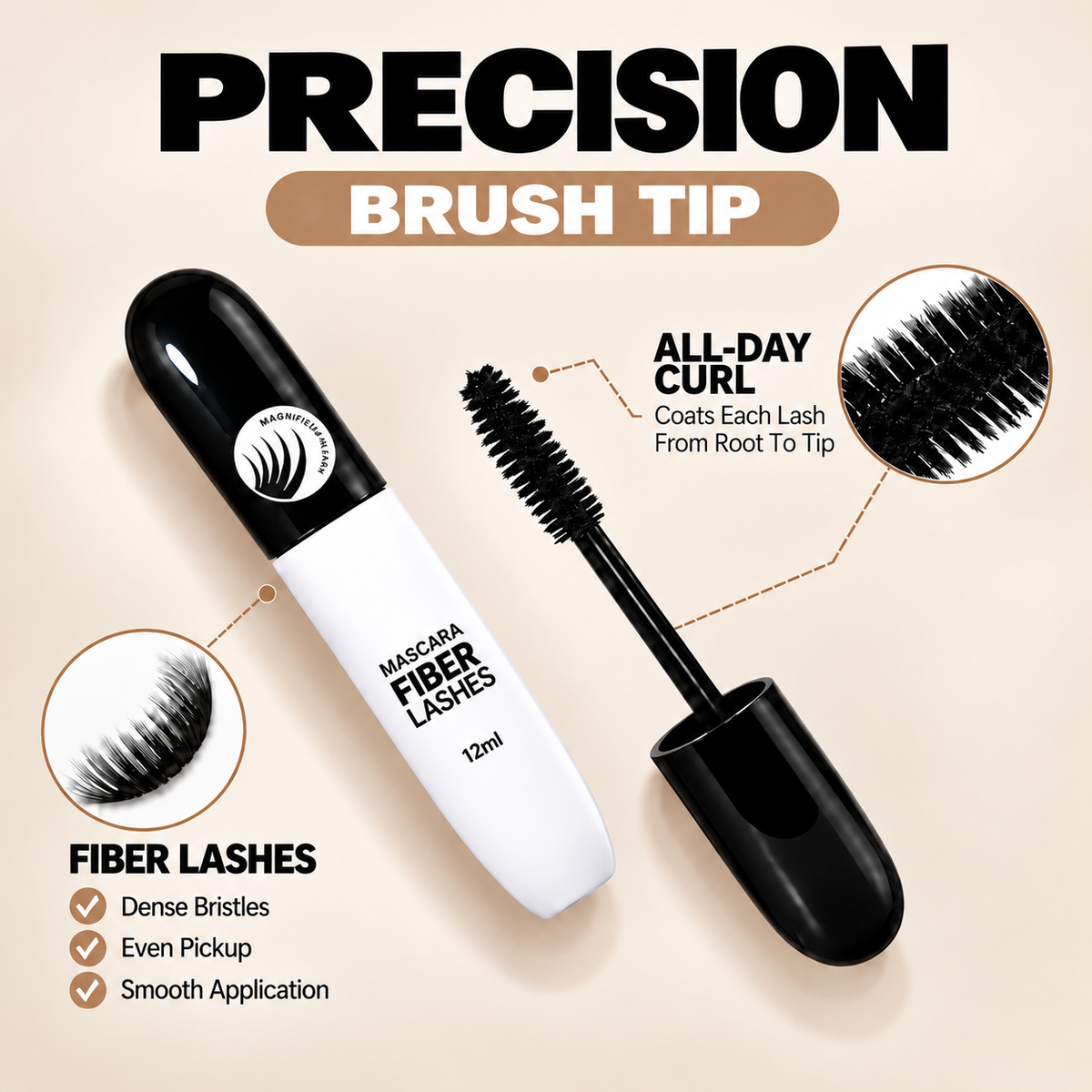 7D Silk Fiber Black Lengthening Mascara - Adult Beauty Makeup✨
