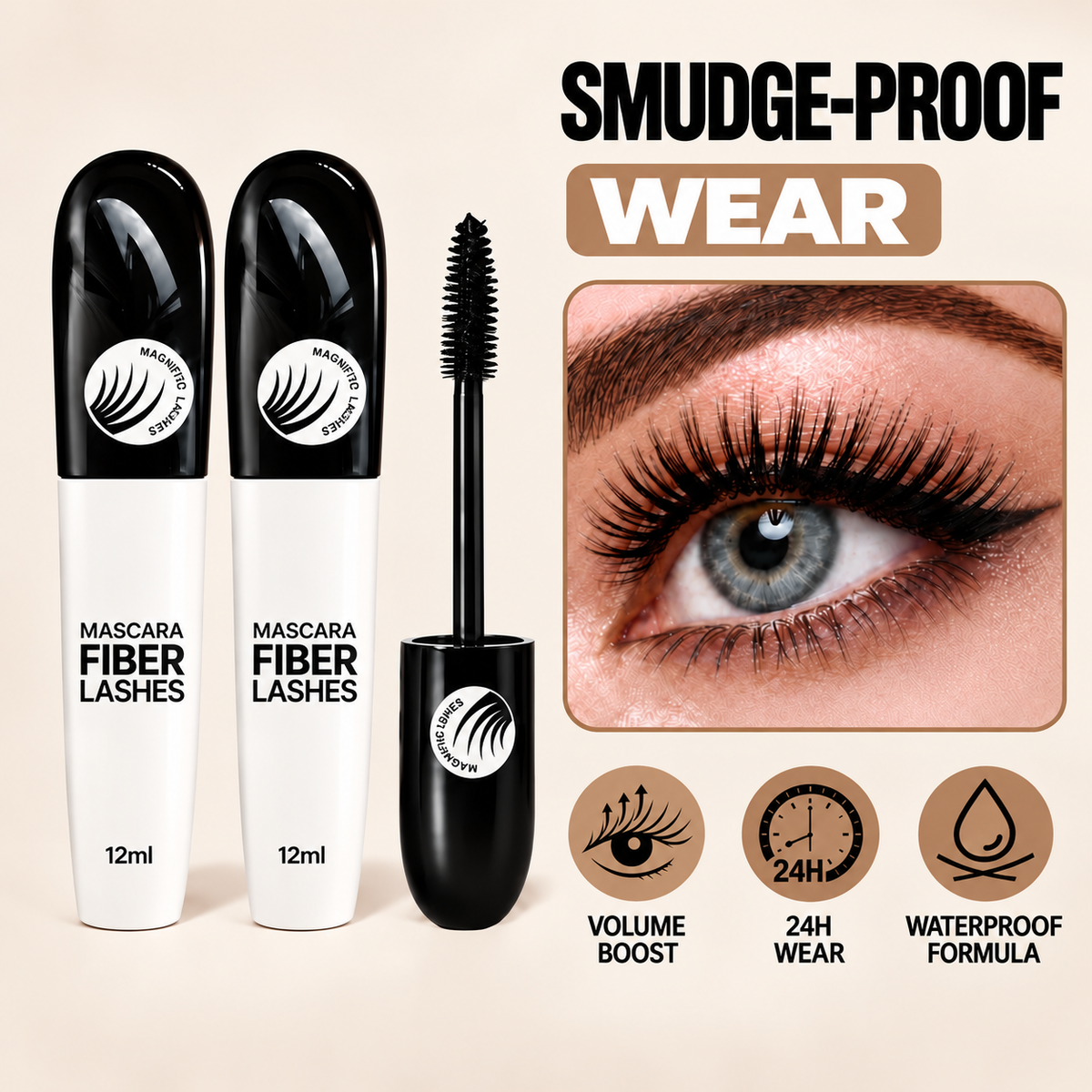 7D Silk Fiber Black Lengthening Mascara - Adult Beauty Makeup✨